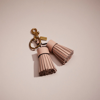 Coach Remade Tassel Bag Charm In Pink
