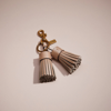 Coach Remade Tassel Bag Charm In Nude