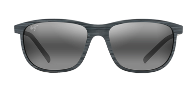 Maui Jim Lele Kawa Mj 811-11d Square Polarized Sunglasses In Grey