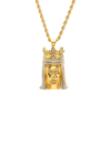 ANTHONY JACOBS MEN'S 18K GOLDPLATED & 1,67 TCW- SIMULATED DIAMOND PENDANT NECKLACE