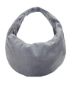 Khaite Olivia Medium Suede Shoulder Bag In Slate