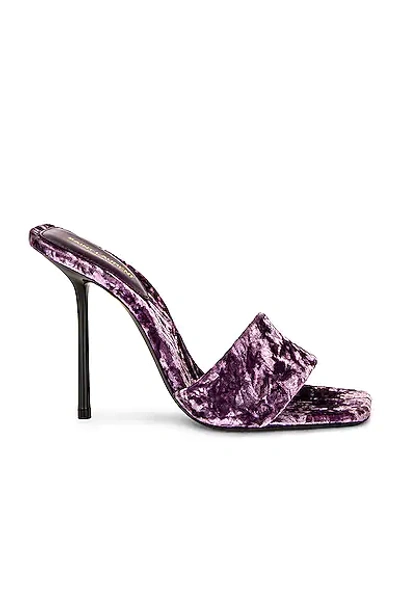 Saint Laurent Baliqua 105 Velvet Sandal In Purple