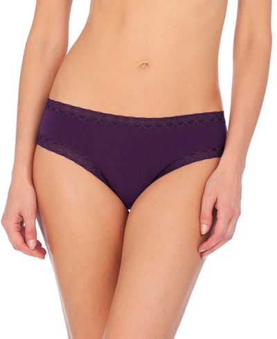 Natori Bliss Girl Comfortable Brief Panty Underwear With Lace Trim In Allium
