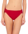Natori Bliss French Cut Brief Panty Underwear With Lace Trim In Strawberry