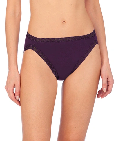 Natori Bliss French Cut Brief Panty Underwear With Lace Trim In Allium