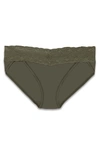 Natori Bliss Perfection Soft & Stretchy V-kini Panty Underwear In Vine