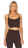 Varley Always Irena Recycled Tech Sports Bra In Coffee Bean