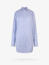 Sa Su Phi Marcella Striped Longline Cotton-poplin Shirt In Blue