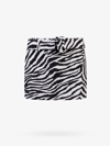Alessandra Rich Belted Zebra-print Cotton-velvet Mini Skirt In Black