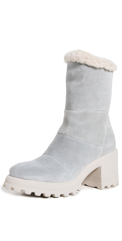 Voile Blanche Claire Boots In Suede Grey