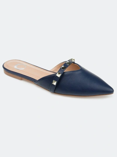 Journee Collection Women's Dreah Studded Mules Women's Shoes In Navy