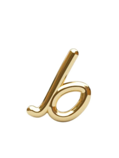 The Alkemistry 18kt Yellow Gold B Initial Stud Earring