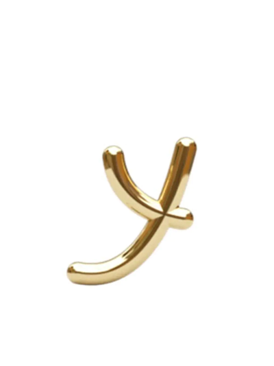 The Alkemistry Love Letter Y Initial 18ct Yellow Gold Single Stud Earring