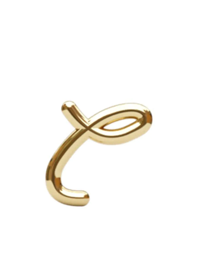 The Alkemistry 18kt Yellow Gold L Initial Stud Earring