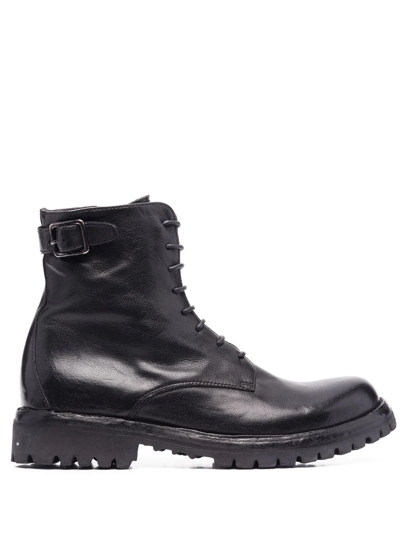 Officine Creative Loraine Lace-up Boots In Black