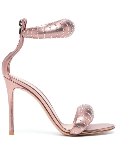 Gianvito Rossi Leather Open-toe Sandals In Rosa