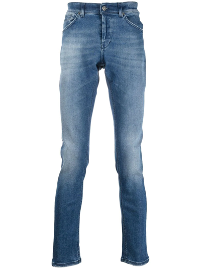 Dondup Faded Slim-cut Jeans In Blue