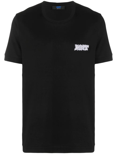 Kiton Logo-patch Short-sleeve T-shirt In Schwarz