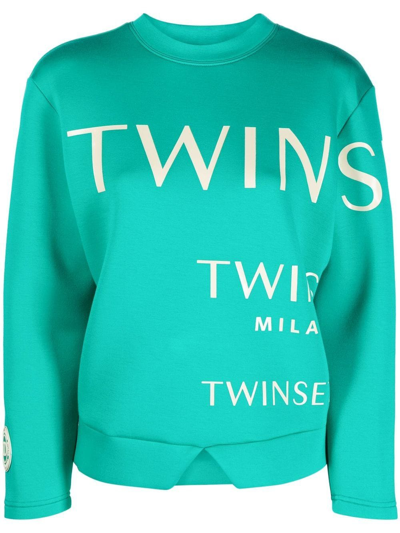 Twinset Logo-print Sweatshirt In Grün