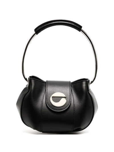 Coperni U.f.o Leather Shoulder Bag In Black