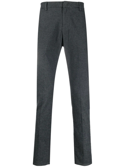 Dondup Check-print Trousers In Grau