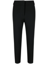 Peserico Cropped Tapered-leg Trousers In Schwarz