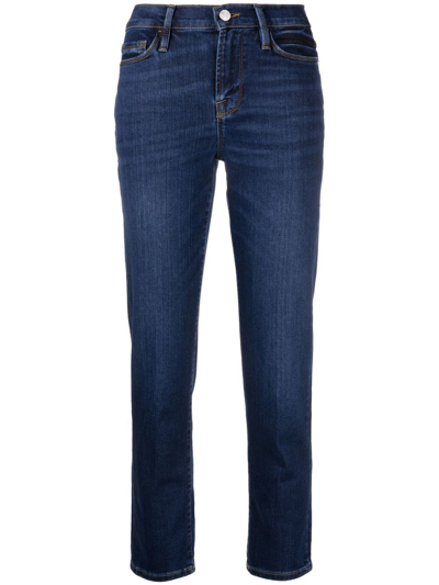 Frame Le Nouveau Cropped Jeans In Blue