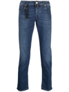Incotex 5p Comfort Slim Fit Blue Stretch Denim Jeans In Blue