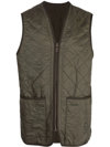 Barbour Sleevelees Quilted Jacket Polarquilt Waist In Grün