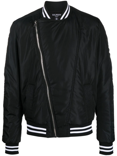 Balmain Casual Bomber Jacket Men In Black