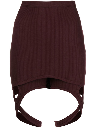 Dion Lee Double Lock Mini Skirt In Rot