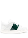 VALENTINO GARAVANI LEATHER ROUND-TOE SNEAKERS