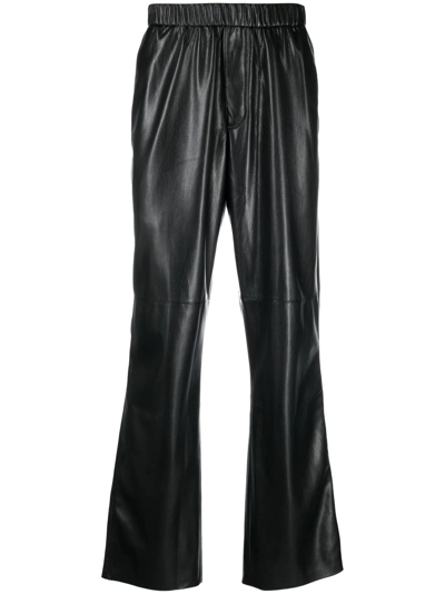 Nanushka Maven Wide-leg Eco Leather Trousers In Black