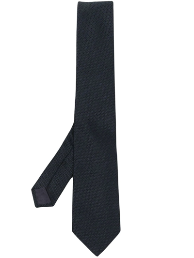 Tagliatore Woven Silk Tie In Blu