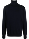 Jil Sander Cashmere-knit Roll-neck Jumper In Blau