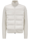 Moncler White Padded Cardigan In White