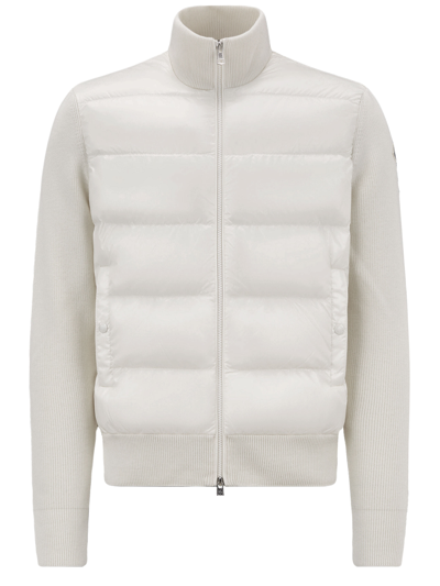Moncler White Padded Cardigan