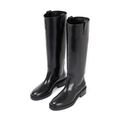 Aeyde Henry Calf Leather Boots In Black
