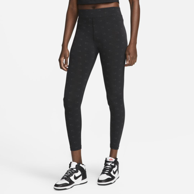 Nike Women's Air High-waisted Printed Leggings In Black