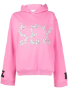 Natasha Zinko Slogan-print Oversized Hoodie In Rosa
