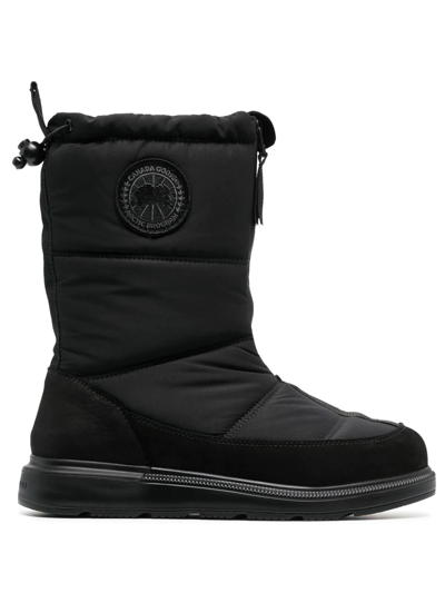 Canada Goose Black Cypress Fold Over Quilted Boots