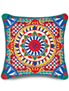 DOLCE & GABBANA EMBROIDERED CARRETTO-PRINT CUSHION