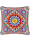 DOLCE & GABBANA EMBROIDERED CARRETTO-PRINT CUSHION