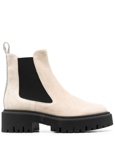 Lorena Antoniazzi 55mm Slip-on Leather Boots In Grau