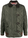 Fay 4 Ganci Diamond-quilted Short Jacket In Grün