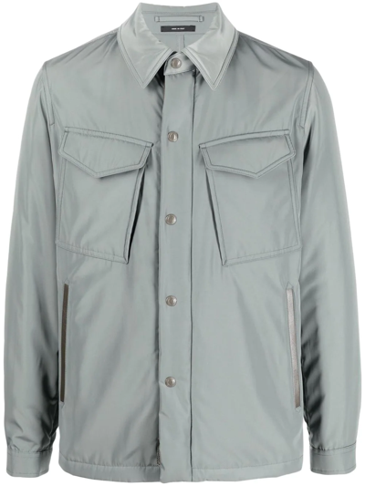 Tom Ford Button-front Shirt Jacket In Grün