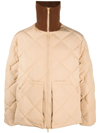 KENZO QUILTED ZIPPED COAT