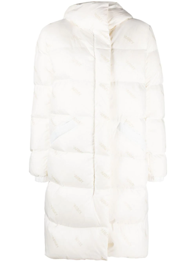 Yves Salomon Hooded Puffer Coat In Nude