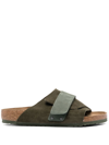 Birkenstock Kyoto Suede Nubuck Mens Thyme Sandals