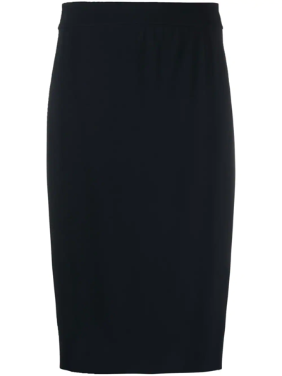 Emporio Armani Pencil Skirt In Blue